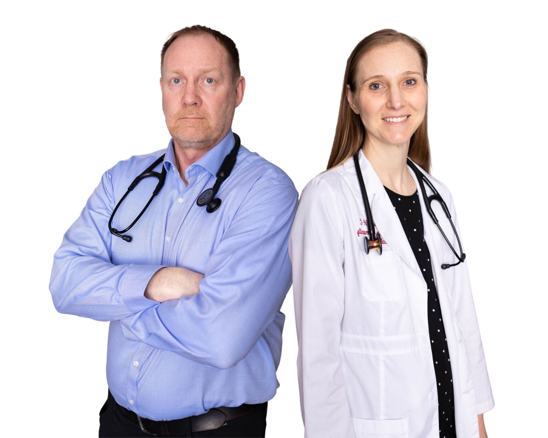 Photo of providers Aaron Garman, MD and Kayla Olson, PA-C